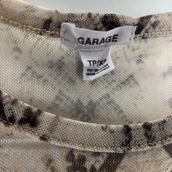 Garage animal print sheer top - Picture 2 of 2